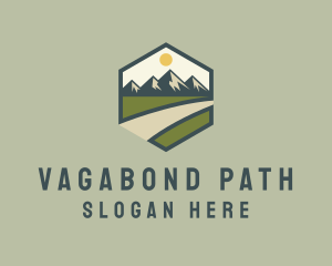 Hexagon Mountain Road logo design