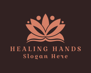 Spa Healing Lotus  logo design