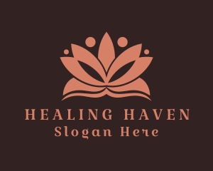 Spa Healing Lotus  logo design