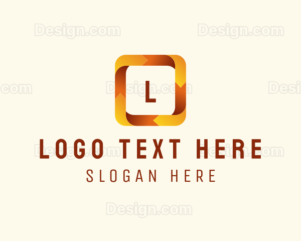 Square Ribbon Business Logo