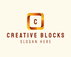 Square Ribbon Business logo design