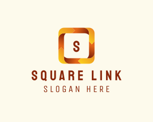 Square Ribbon Business logo design