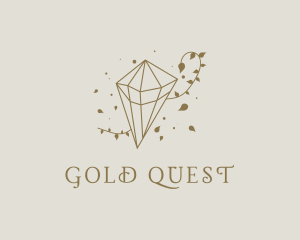 Gold Luxe Diamond logo design