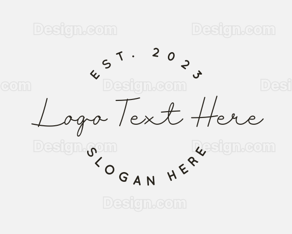 Minimalist Cursive Business Logo