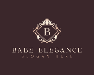 Elegant Floral Diamond logo design