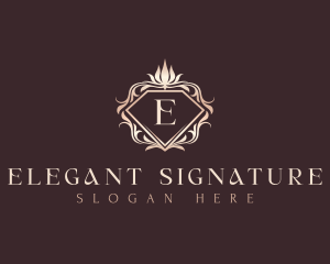 Elegant Floral Diamond logo design