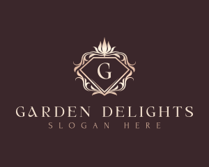 Elegant Floral Diamond logo design