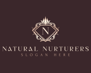 Elegant Floral Diamond logo design