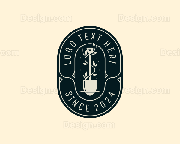 Gardening Shovel Plant Logo