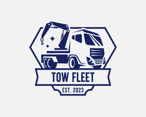 Tow Truck Trucking Vehicle logo design