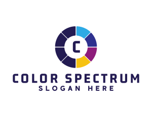 Color Wheel Palette logo design