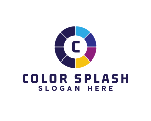 Color Wheel Palette logo design