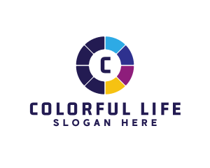 Color Wheel Palette logo design