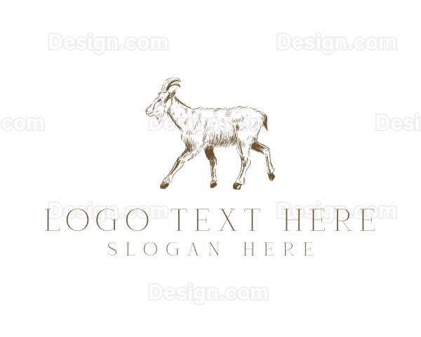 Goat Livestock Animal Logo