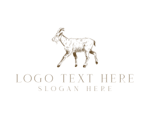 Goat Livestock Animal logo