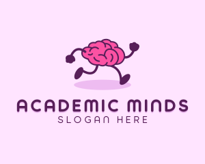 Running Mind Brain  logo design