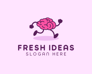 Running Mind Brain  logo design