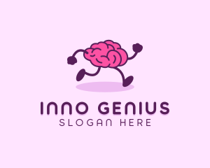 Running Mind Brain  logo design