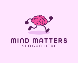 Running Mind Brain  logo design