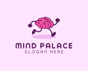 Running Mind Brain  logo design