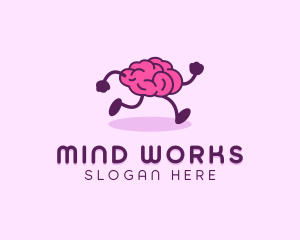 Running Mind Brain  logo design