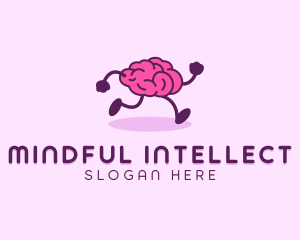 Running Mind Brain  logo design