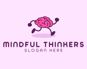 Running Mind Brain  logo design