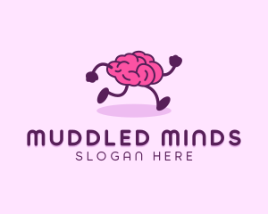 Running Mind Brain  logo design