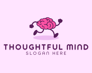 Running Mind Brain  logo design