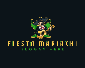 Mariachi Chili Mexican logo design