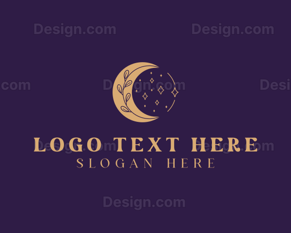 Boho Floral Moon Logo