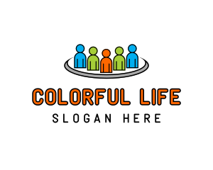 Colorful Recruitment Team logo design