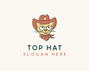 Cowboy Cat Pet logo design