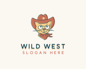 Cowboy Cat Pet logo design