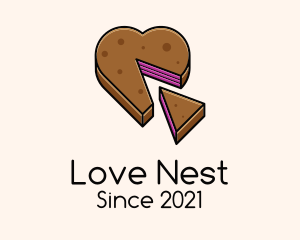 Heart Shape Cake logo design