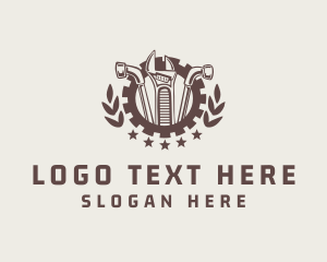 Mechanic Tool Gear Badge logo design