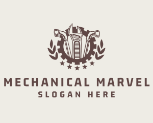 Mechanic Tool Gear Badge logo design