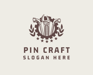 Mechanic Tool Gear Badge logo design