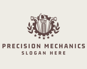 Mechanic Tool Gear Badge logo design