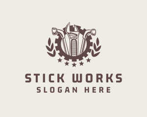 Mechanic Tool Gear Badge logo design