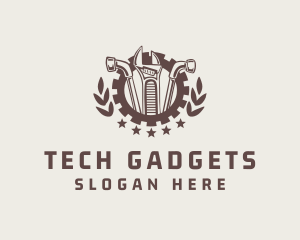 Mechanic Tool Gear Badge logo design