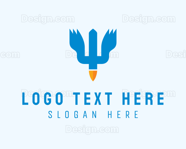 Trident Toucan Bird Logo