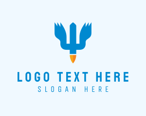 Trident Toucan Bird  logo