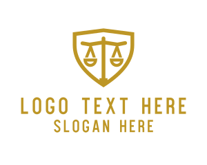 Attorney Lawyer Justice Shield Logo