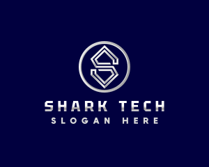 Tech Cyber Letter S logo design