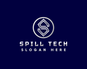 Tech Cyber Letter S logo design