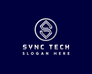 Tech Cyber Letter S logo design