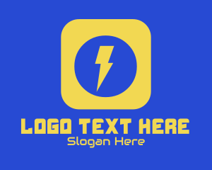 App - Electric Thunderbolt App logo design