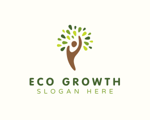 Eco Nature Human Tree logo design