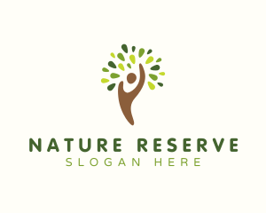 Eco Nature Human Tree logo design